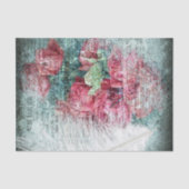 赤いチューリップダチョウ羽毛の一時的な分離 薄葉紙 (正面)