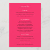 赤いチューリップハートリース結婚モノグラムのメニュー メニュー (裏面)