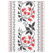 赤いチューリップパターン クリップボード (裏面)