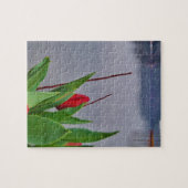 赤いチューリップブルーレイクアロードウォーター ジグソーパズル (横)