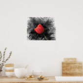 赤いチューリップポスター ポスター (キッチン)