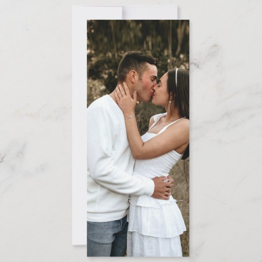 赤いチューリップ写真の結婚式の日付を保存 セーブザデート (裏面)