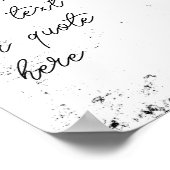 赤いチューリップ動揺して追加文字 ポスター (角)