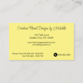 赤いチューリップ咲くビジネスカード 名刺 (裏面)