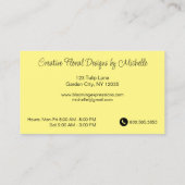 赤いチューリップ咲くビジネスカード 名刺 (裏面)