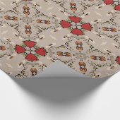 赤いチューリップ幾何学的ラッピング紙 ラッピングペーパー (角)