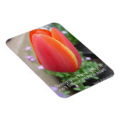 赤いチューリップ強度引用文花フォトマグネット マグネット (右側)