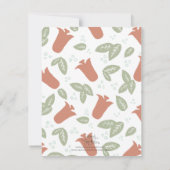 赤いチューリップ描アイコンの個人用ノートカード 招待状 (裏面)