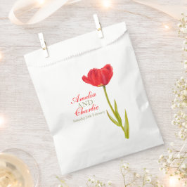 赤いチューリップ春水カラー結婚式の引き出物バッグ フェイバーバッグ