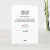 赤いチューリップ空白のグリーティングとノーテカード カード (裏面)