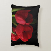 赤いチューリップ花アクセント枕 アクセントクッション (裏面(縦))