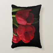 赤いチューリップ花アクセント枕 アクセントクッション (正面(垂直))