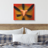 赤いチューリップ花クローズアップ キャンバスプリント (インサイチュ (寝室))