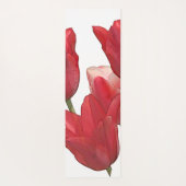 赤いチューリップ花 ヨガマット (裏面)