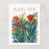 赤いチューリップ葉書 ポストカード (正面)