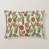 赤いチューリップ アクセントクッション (正面)