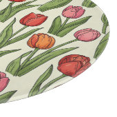 赤いチューリップ カッティングボード (角)
