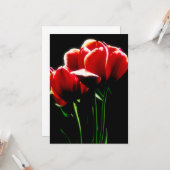 赤いチューリップ カード (正面/裏面インサイチュ)