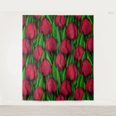 赤いチューリップ タペストリー (正面)