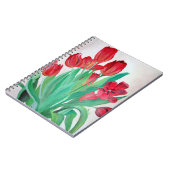 赤いチューリップ ノートブック (左側)