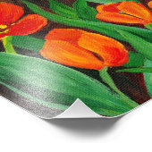 赤いチューリップ フォトプリント            (角)