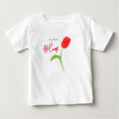 赤いチューリップ ベビーTシャツ (正面)