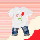 赤いチューリップ ベビーTシャツ