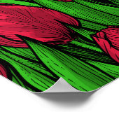 赤いチューリップ ポスター (角)