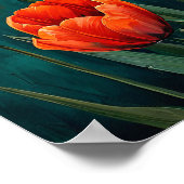 赤いチューリップ ポスター (角)