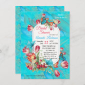 赤いチューリップ&蝶を訪問。 招待状 (正面/裏面)