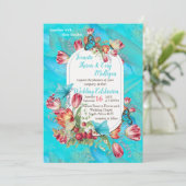 赤いチューリップ&訪問&蝶を訪問。 招待状 (スタンド正面)