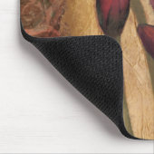 赤いチューリップI マウスパッド (コーナー)