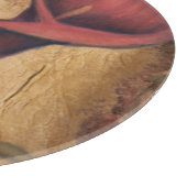 赤いチューリップII カッティングボード (角)