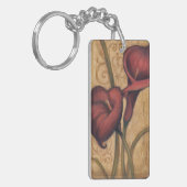 赤いチューリップII キーホルダー (正面左)