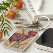 赤いチューリップII キーホルダー (正面右)