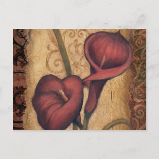 赤いチューリップII ポストカード (正面)