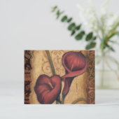 赤いチューリップII ポストカード (スタンド正面)