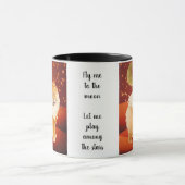 赤いチョウのGINKGO -カスタマイズ可能な引用文マグ マグカップ (中央)