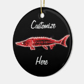 赤いチョウザメによってカスタマイズThunder_Cove セラミックオーナメント (左)