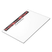 赤いチョウザメThunder_Cove黒 ノートパッド (アングル)