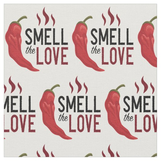 赤いチリの匂い ファブリック (クローズアップ)