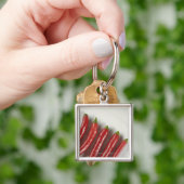 赤いチリペッパー キーホルダー (手)