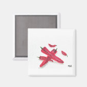 赤いチリ マグネット (正面/裏面)