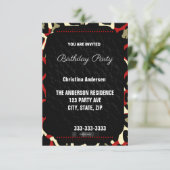 赤いチータの誕生日 招待状 (スタンド正面)