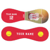 赤いチーム名&プレイヤー名番号写真 ソフトボール (パネル)