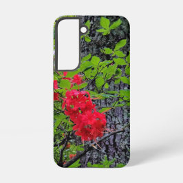 赤いツツジの花 SAMSUNG GALAXY S22ケース