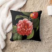 赤いツバキ1833年 クッション (ブランケット)