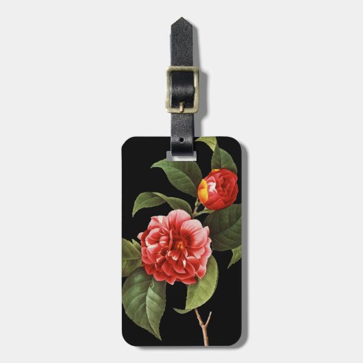 赤いツバキ1833年 ラゲッジタグ (正面縦)