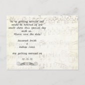 赤いツリーの結婚式の日付を保存 案内ポストカード (裏面)