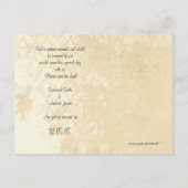 赤いツリーの結婚式の日付を保存 案内ポストカード (裏面)